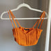 NWOT Zara Cable Knit Orange Set - Crop Top & Short Sleeves Cardigan with Frills