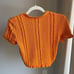 NWOT Zara Cable Knit Orange Set - Crop Top & Short Sleeves Cardigan with Frills