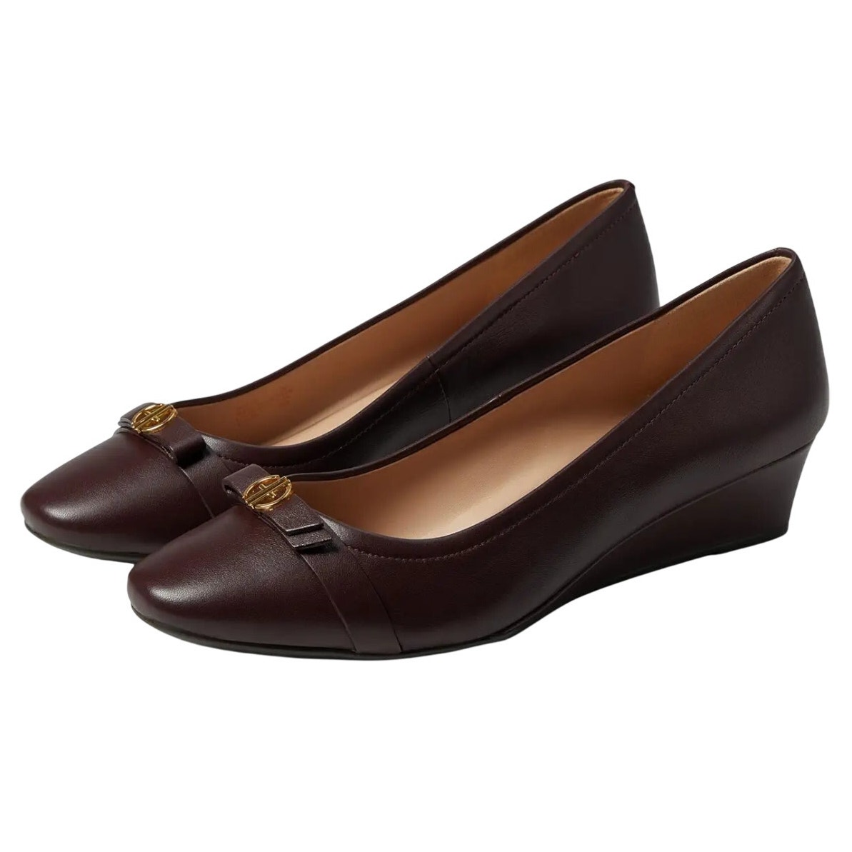 Cole Haan Womens Malta Wedge Heel US 5.5B EU 35.5 Burgundy Leather NIB