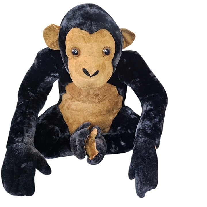 Melissa and Doug Giant 19” Chimpanzee Monkey Plush Realistic Jungle Animal