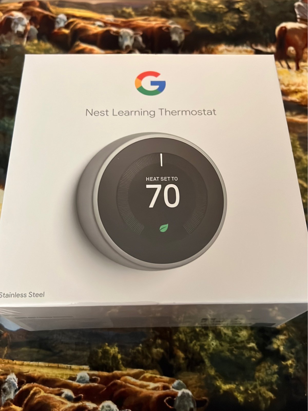 Google Nest Learning Thermostat-stainless steel