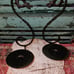 Pair (1 right, 1 left) Black Rooster Wall Taper or 3 Pillar Candleholders CUTE!
