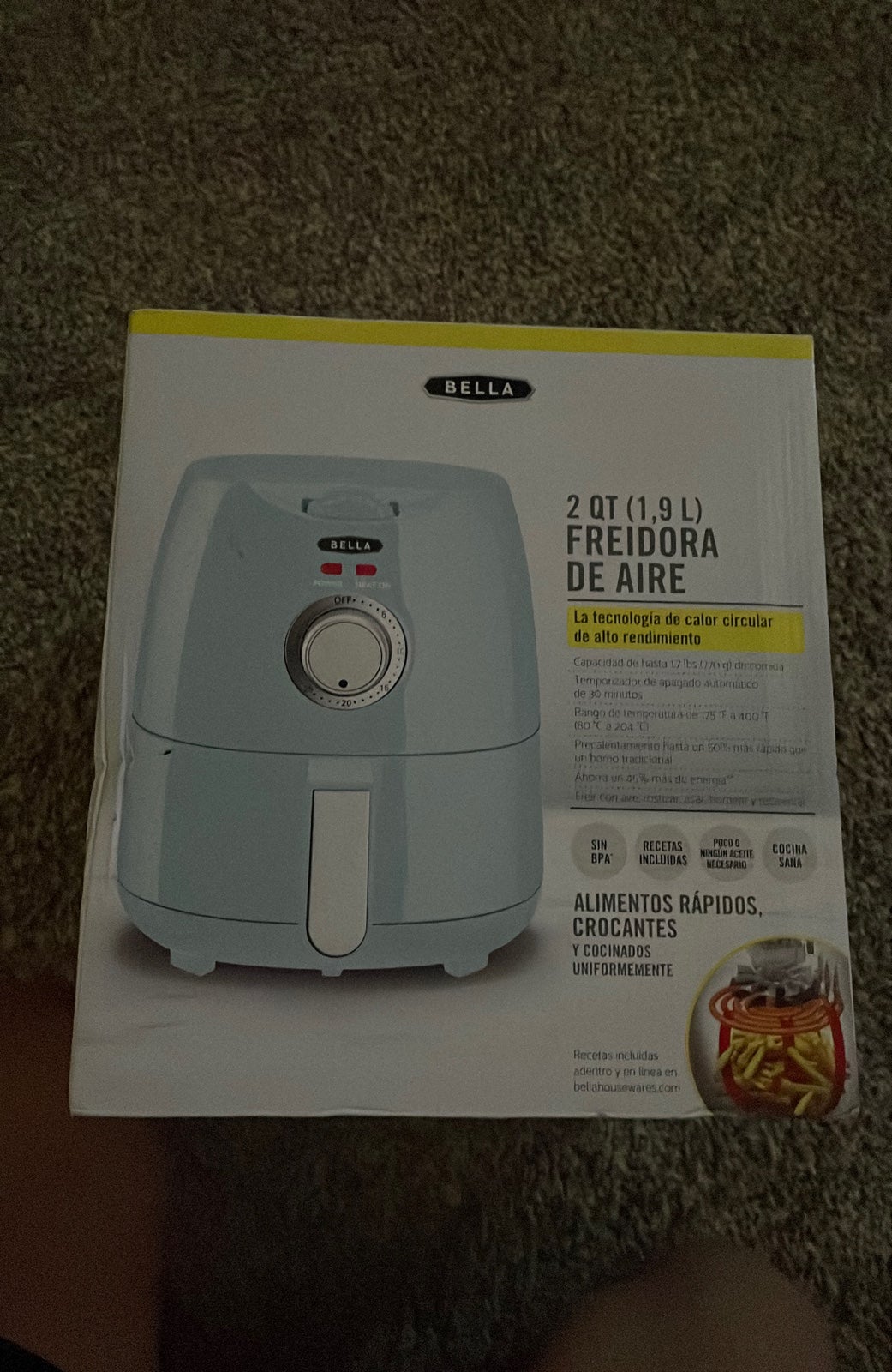 Bella 2 qt air fryer