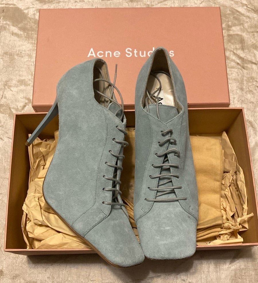 Acne Studios Maeva Suede Heels Size 39