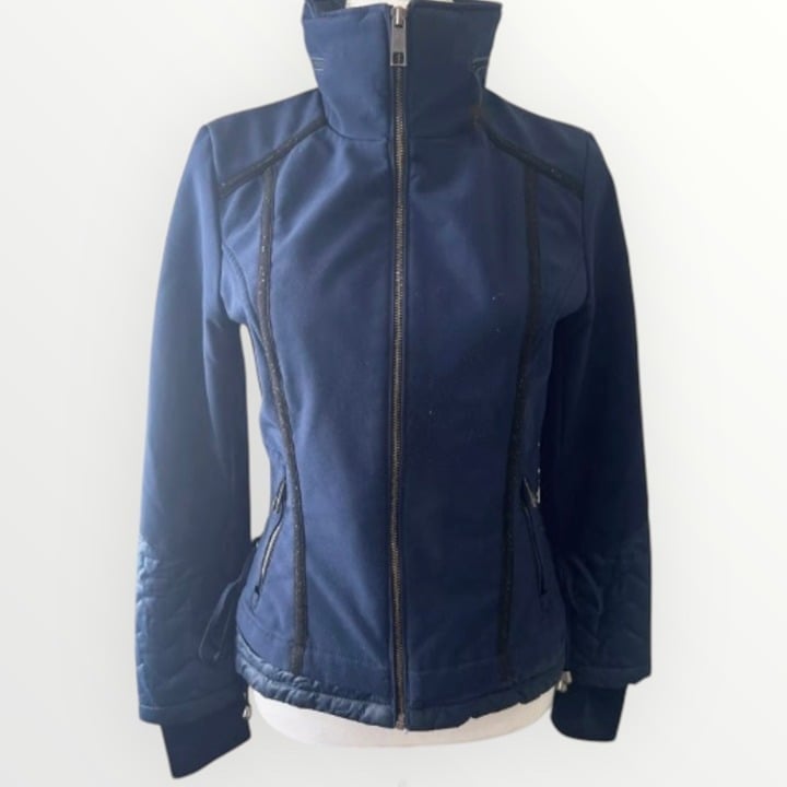Guess Navy Water-Resistant Jacket Women' Small