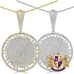 59+ Grams Big 3.25'' Real Silver 14K Gold Over Praying Hands Charm Pendant Chain