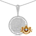 59+ Grams Big 3.25'' Real Silver 14K Gold Over Praying Hands Charm Pendant Chain