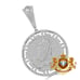 59+ Grams Big 3.25'' Real Silver 14K Gold Over Praying Hands Charm Pendant Chain