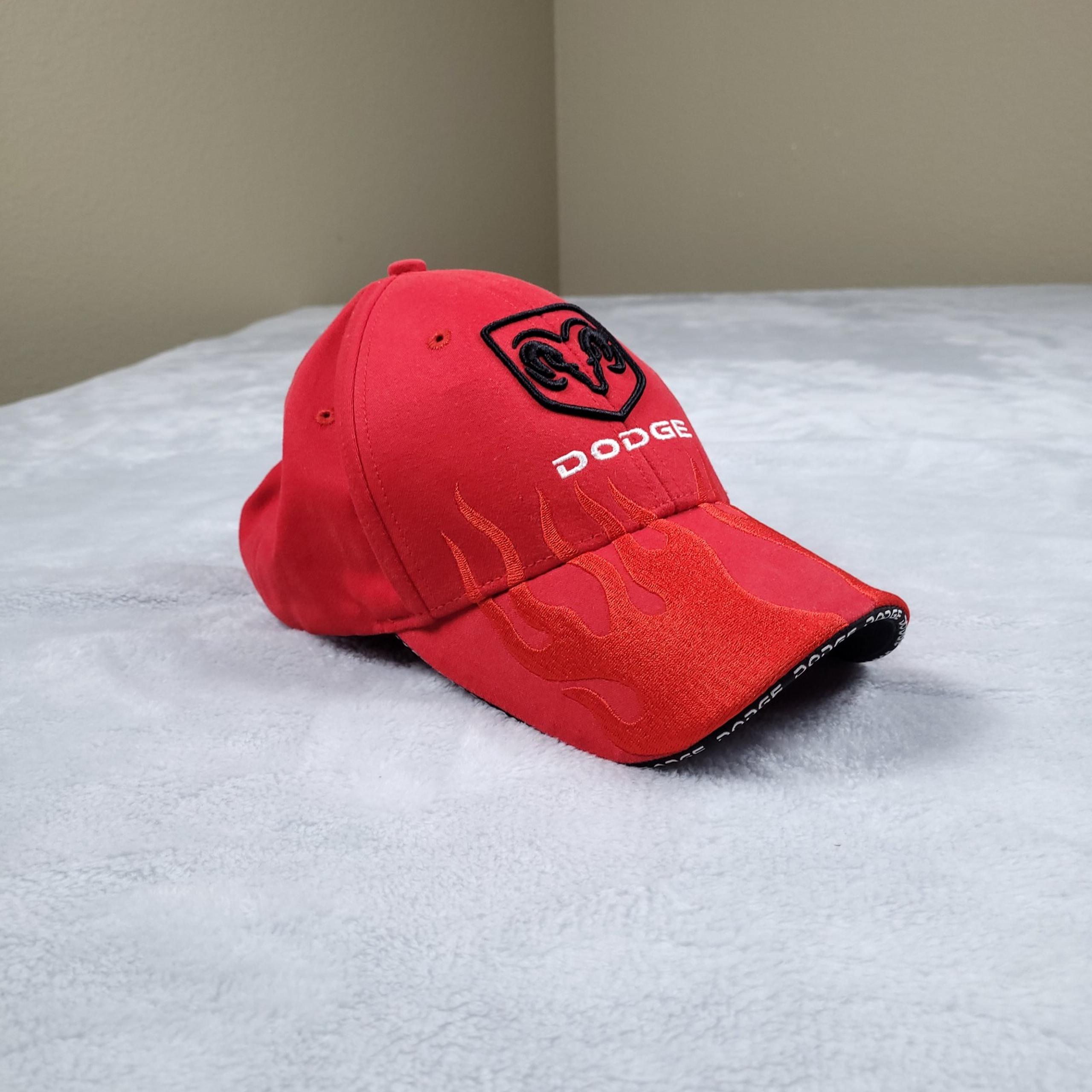 Dodge RAM Men's Hat Red Flames Adjustable