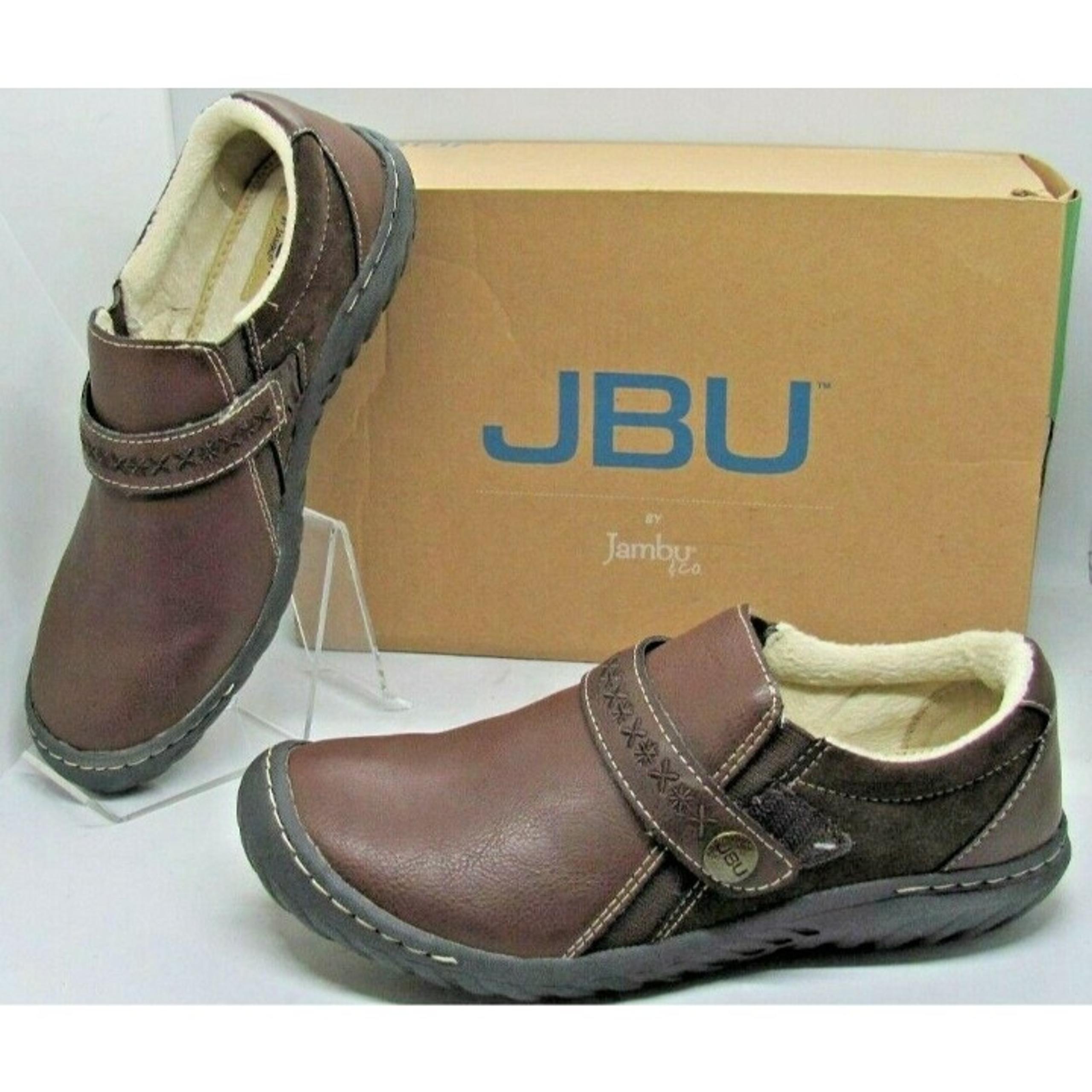 Womens JBU By Jambu Blakely Vegan Leather Encore Slip on Shoe Moccasin Brown 6M