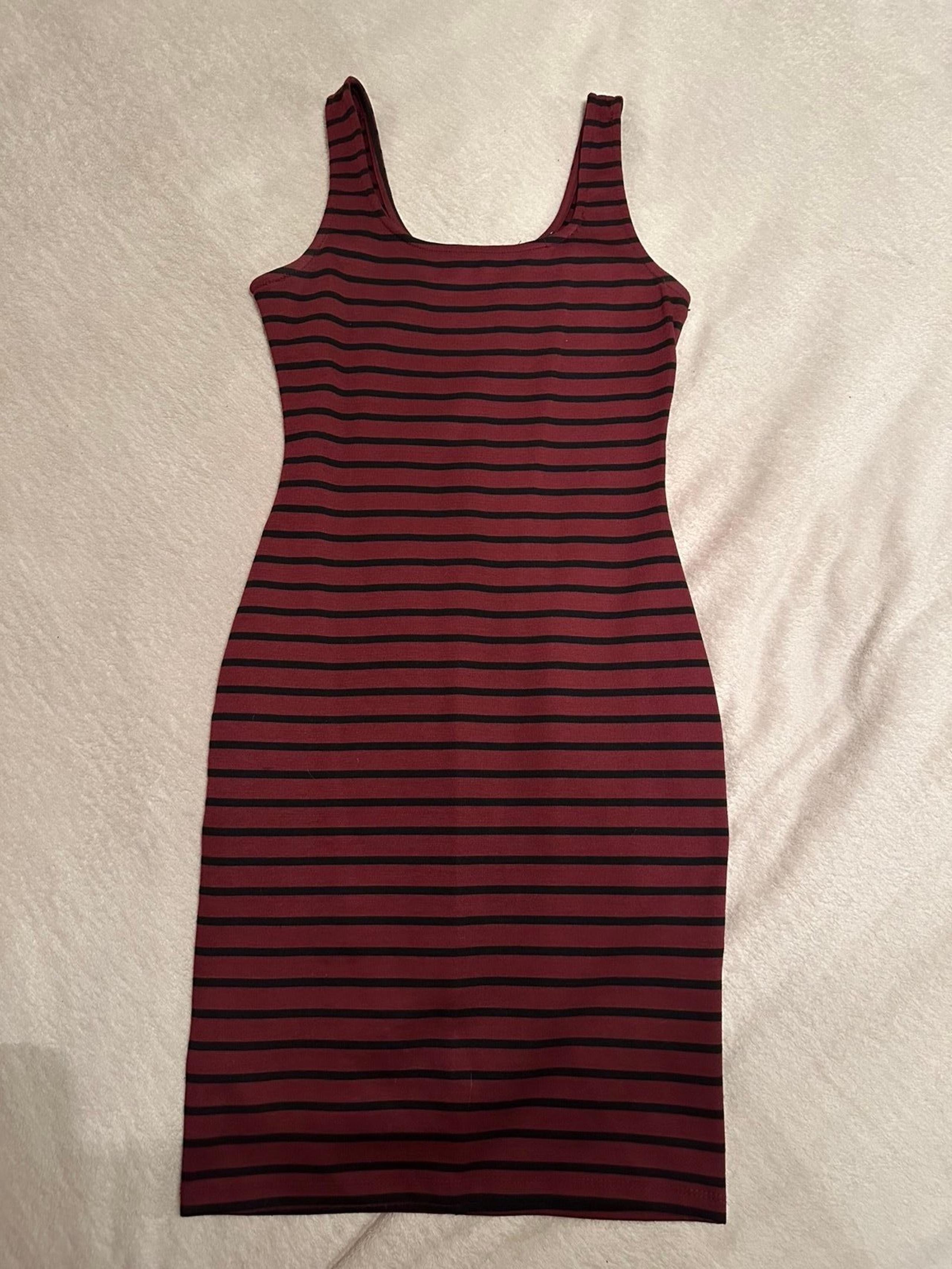 Mid thigh striped dress