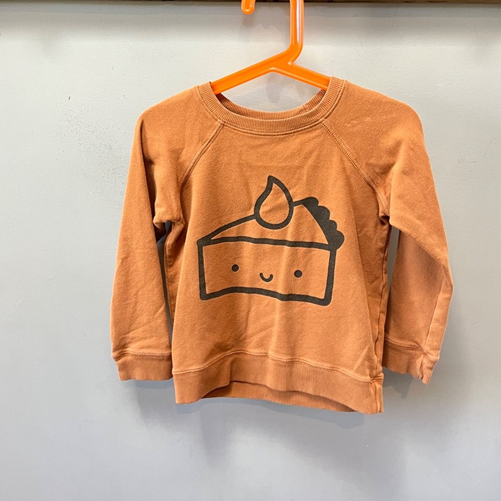MochiKids Rust Colored Pie Graphic Sweatshirt- Size 4/5