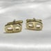 【Excellent Condition】Christian Dior Rhinestone CD Logo Cufflinks