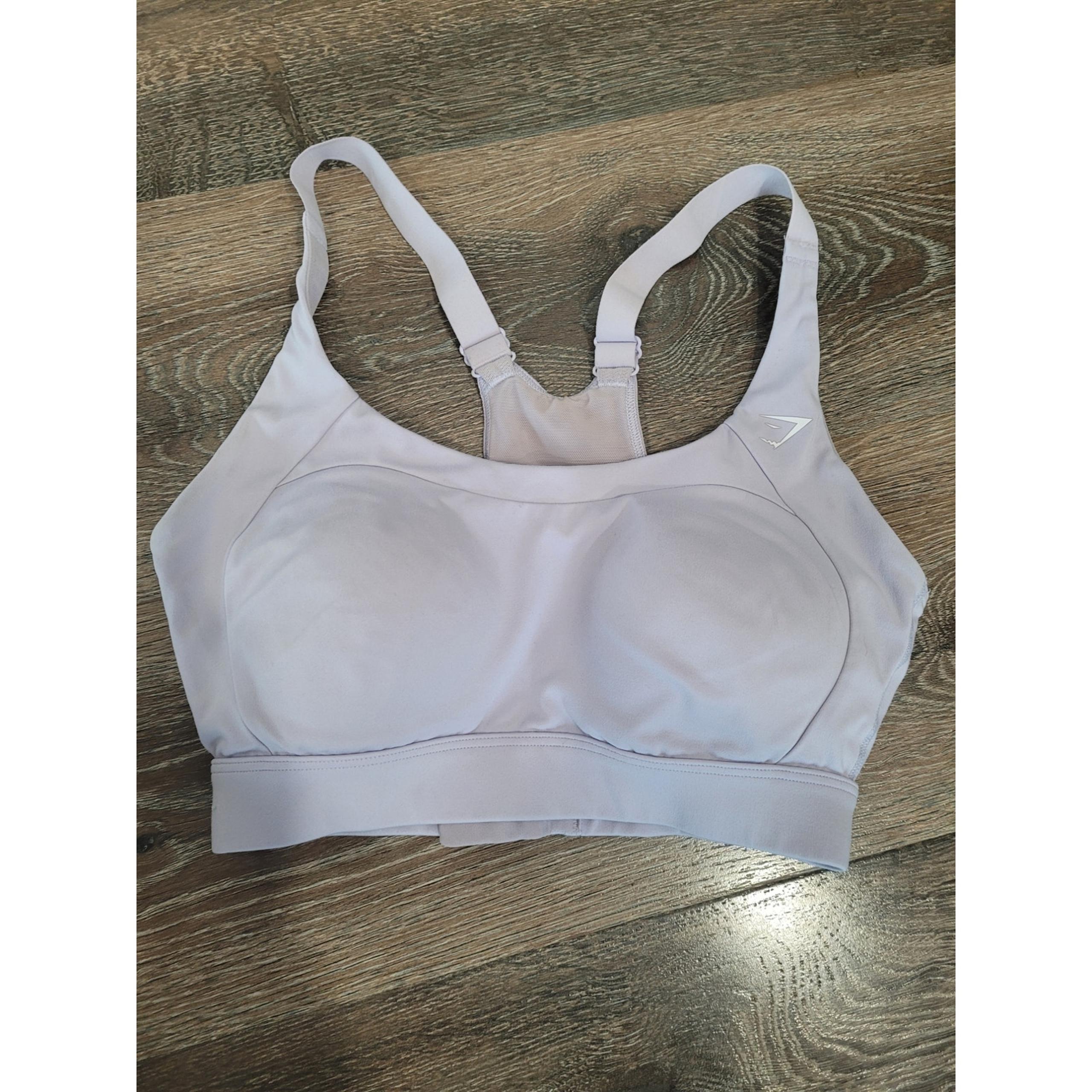 Gymshark Women's Sports Bra Gray size Small Open Back Cutout Active Wear #17