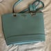 Guess Noelle Small Elite Tote Turquoise with Laurel SLG Cardholder