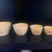 Rae Dunn white with red letter measuring cups