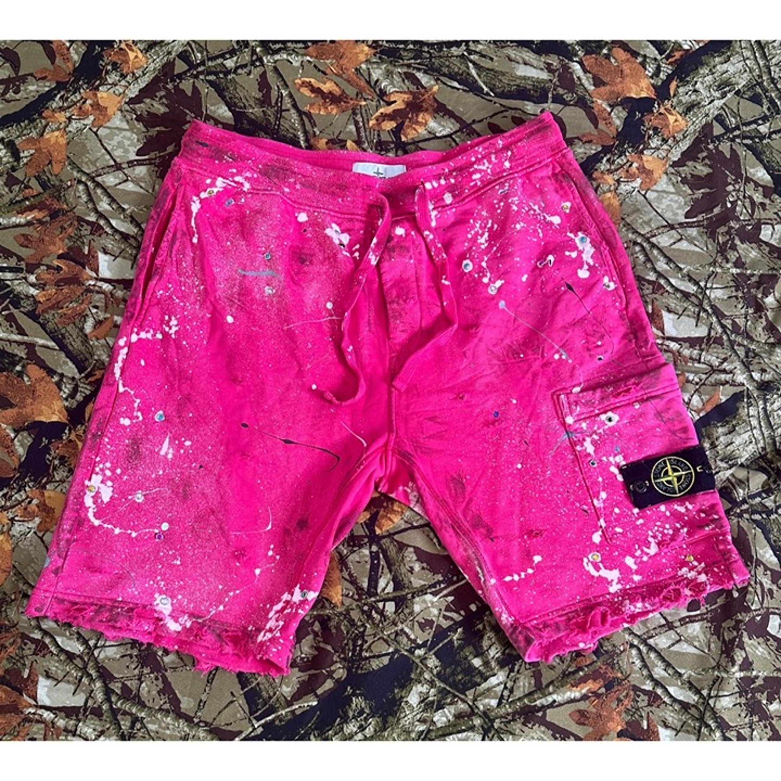 DRO Lab Custom 1/1 ART x  Stone Island Sweat Shorts