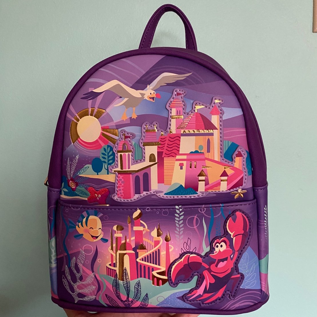 Little Mermaid Castle Series Loungefly Mini Backpack NWT