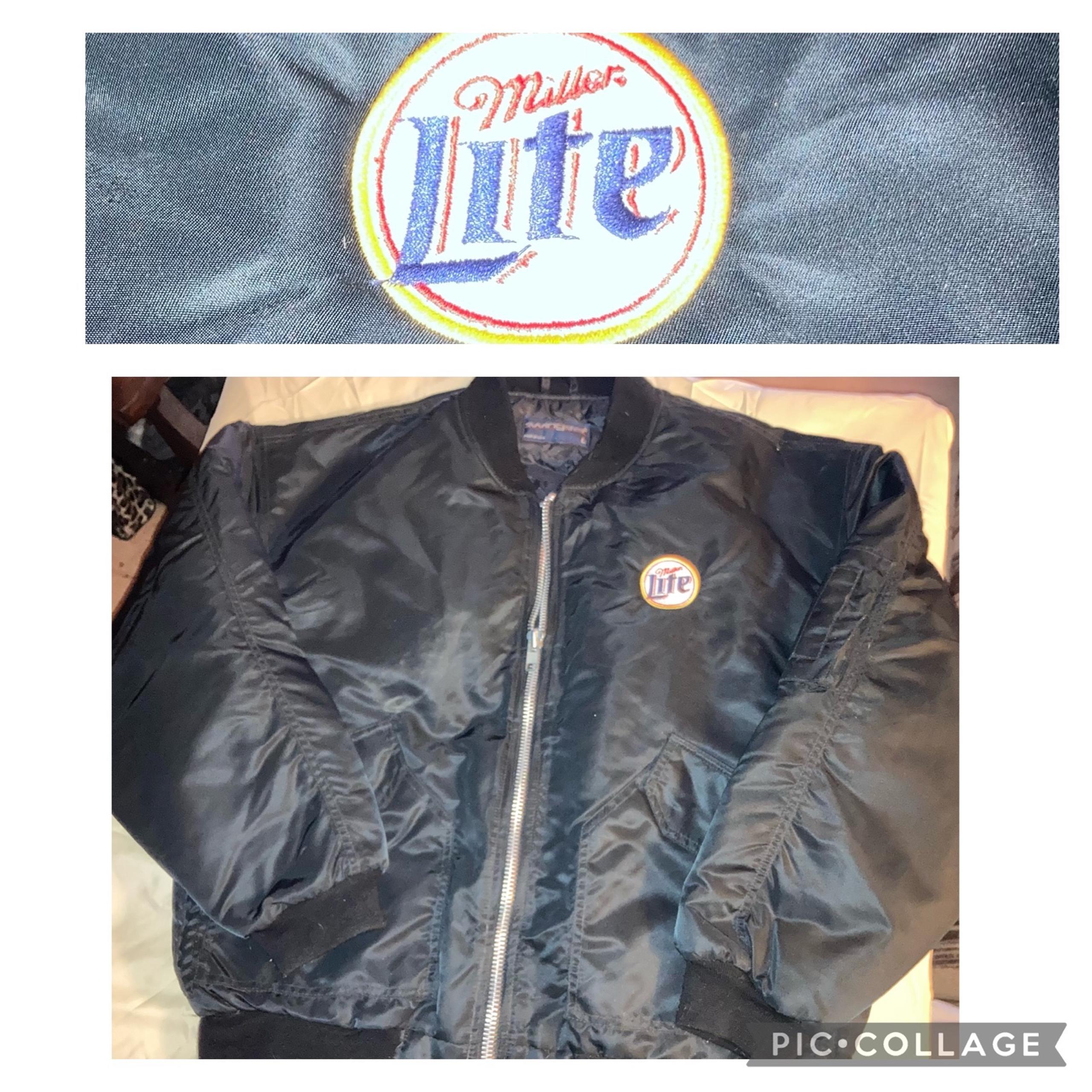 Miller Lite Vintage Swingster Jacket Bomber Coat L