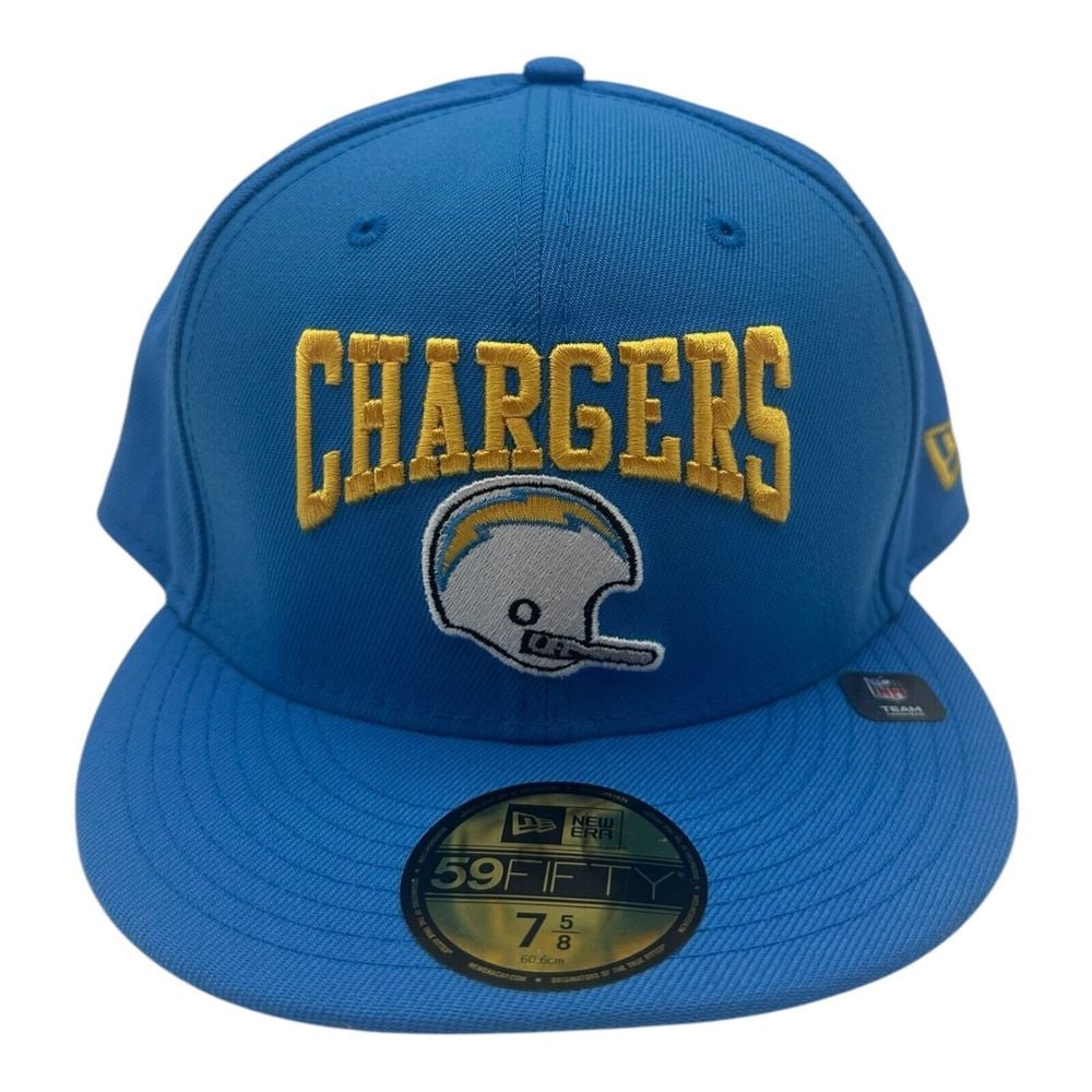New Era 59Fifty Los Angeles Chargers Hat Cap 7 5/8 Blue Throwback Helmet NFL