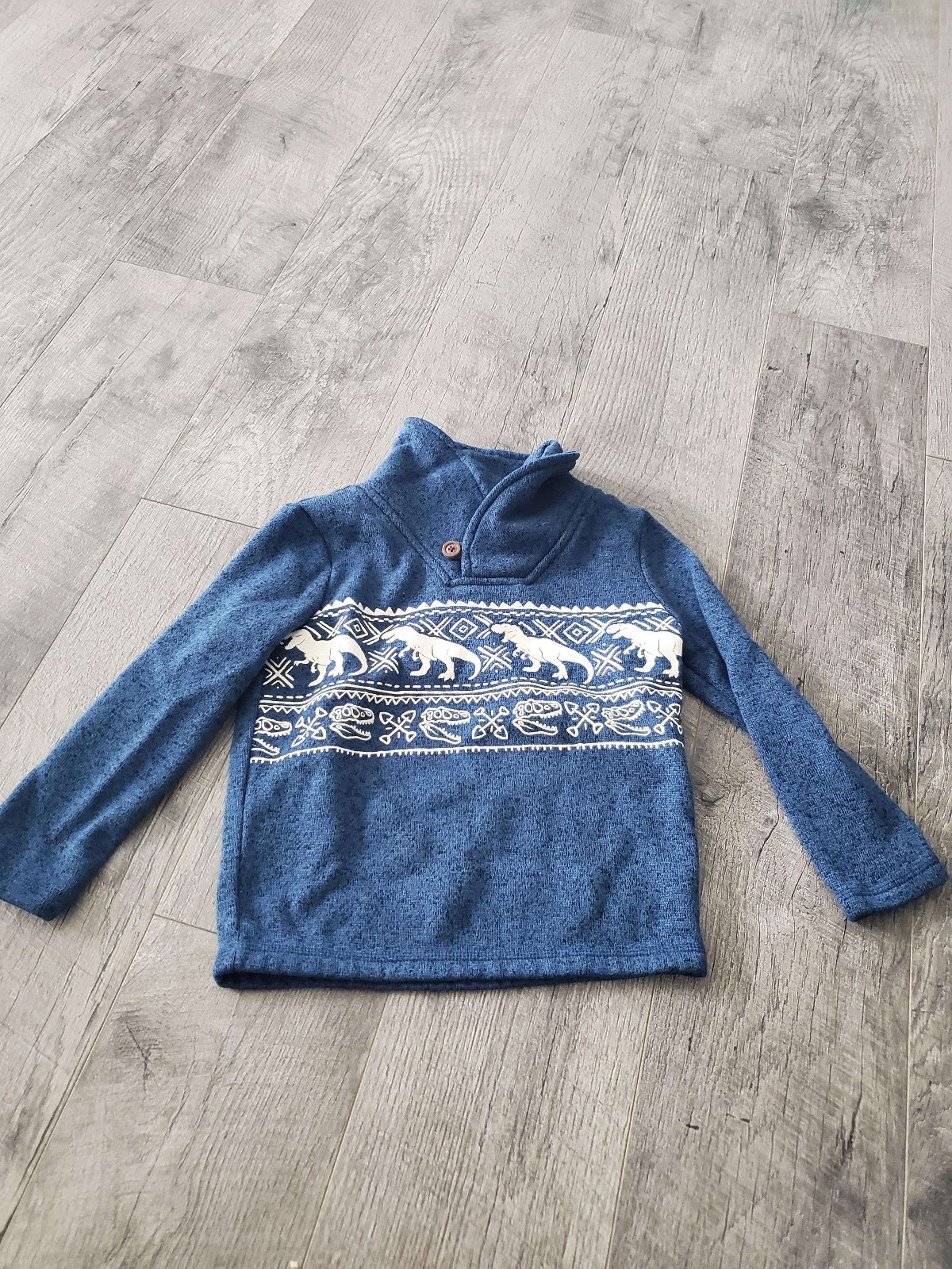 Blue dinosaur sweater