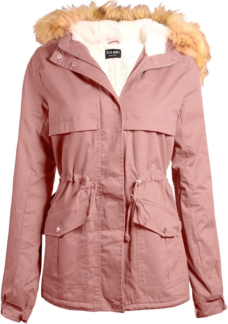 Women's Faux Fur Hooded Anorak Jacket Quilted460