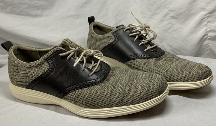 Cole Haan Grand Tour Casual Shoes Mens 13 M Knit Oxfords Gray Academia Professor
