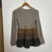 Free People Long Neutral Brown Striped Ombre Angora Blend Cardigan Sweater