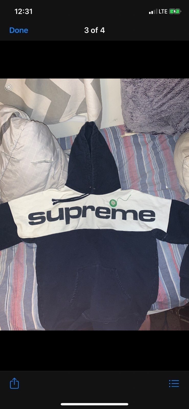 Supreme blocked hoodie