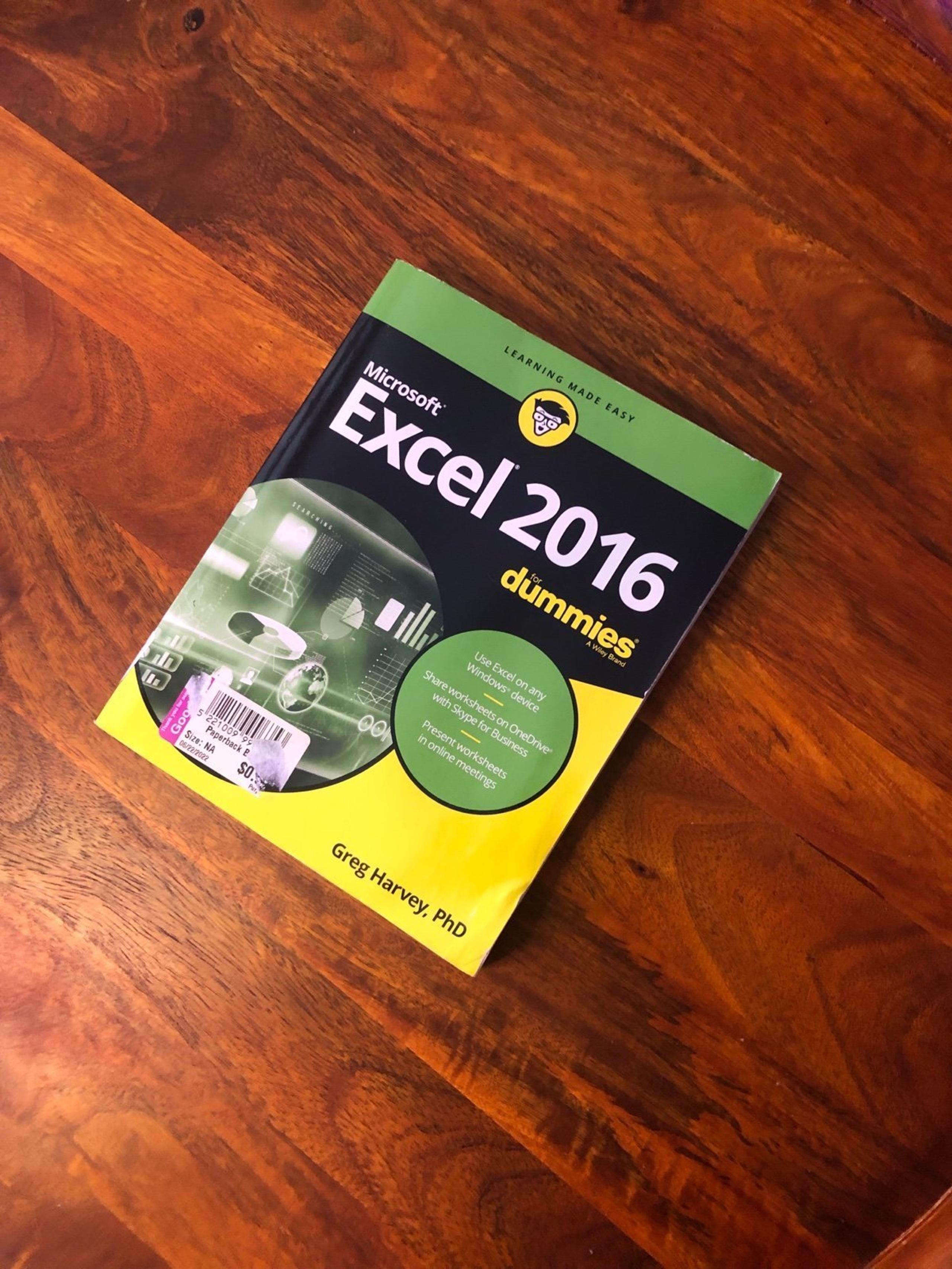 Excel 2016 for Dummies Book
