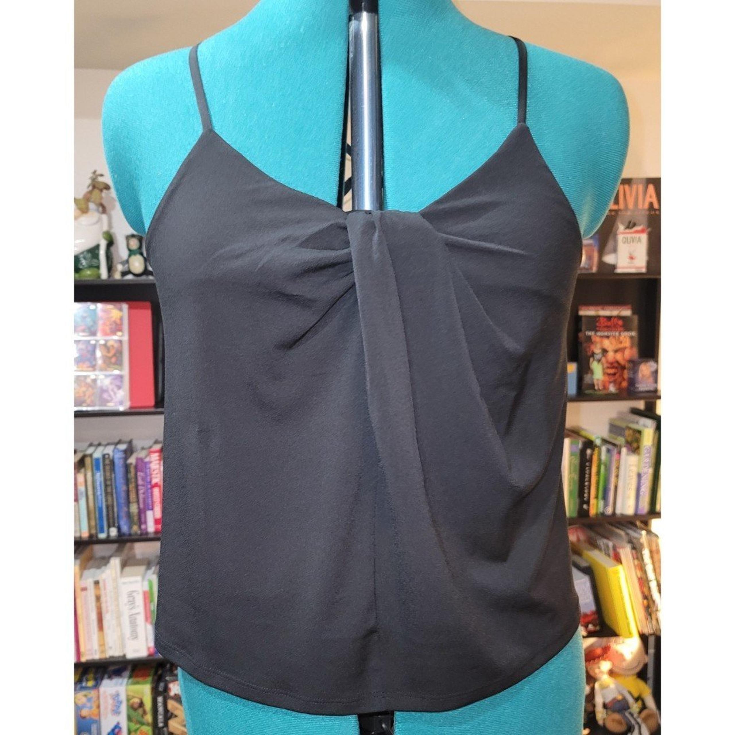 BANANA REPUBLIC Womens Medium Twist Front Crepe Camisole Halter Repreve NEW!
