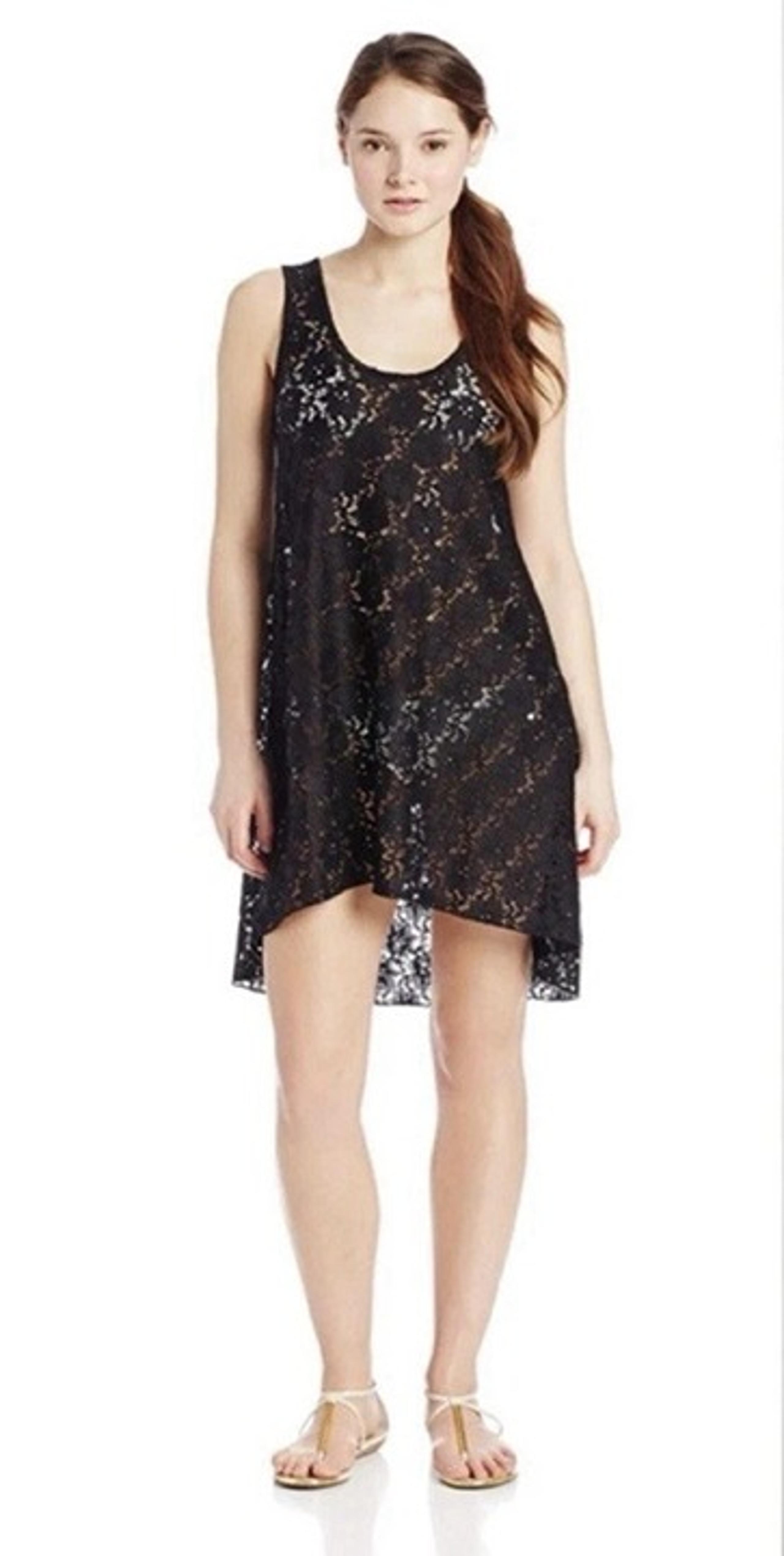 Profile by Gottex Size Small Swim Cover-Up Womens Dress Eyelet Black