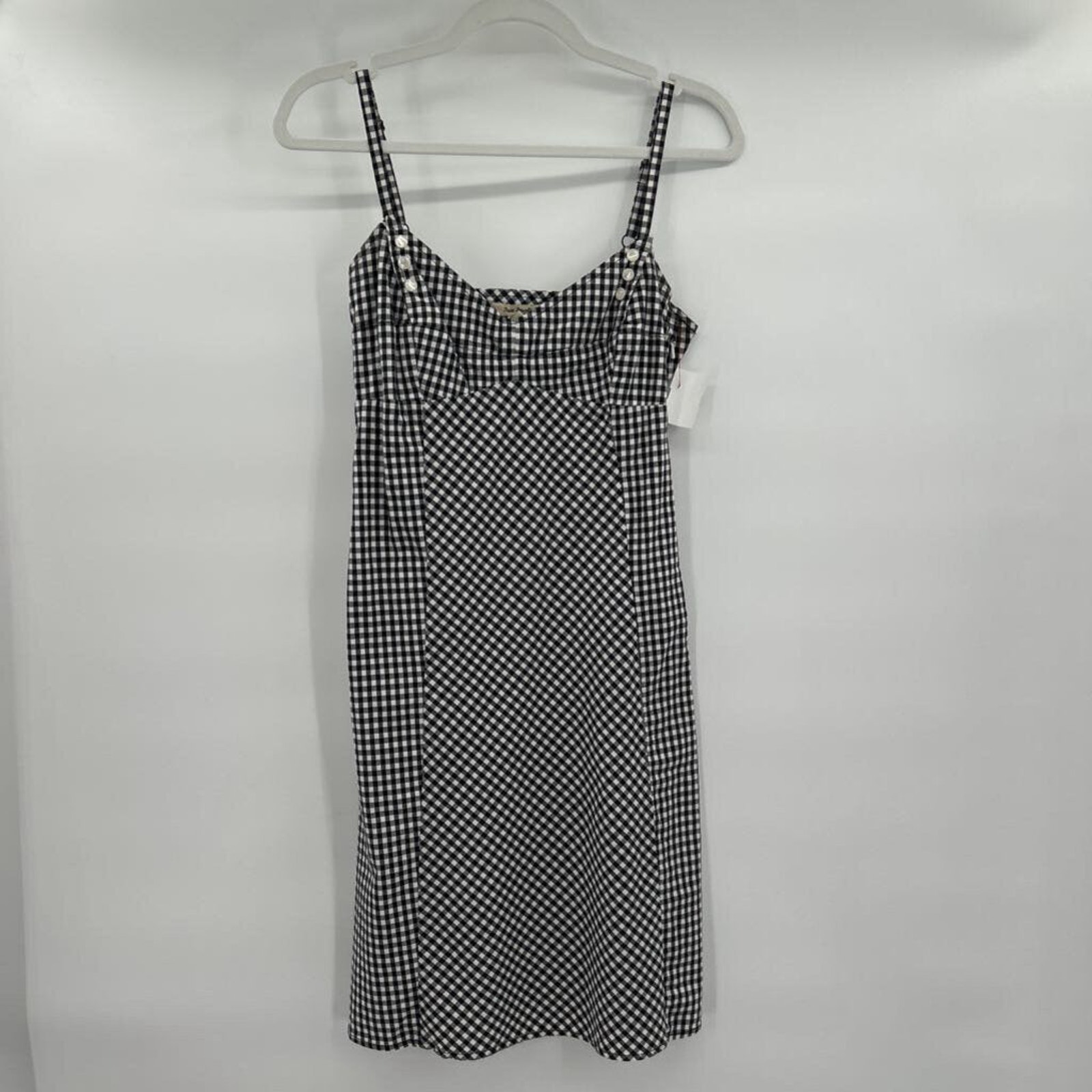 Women's Free People Gingham Sundress Black and White 4