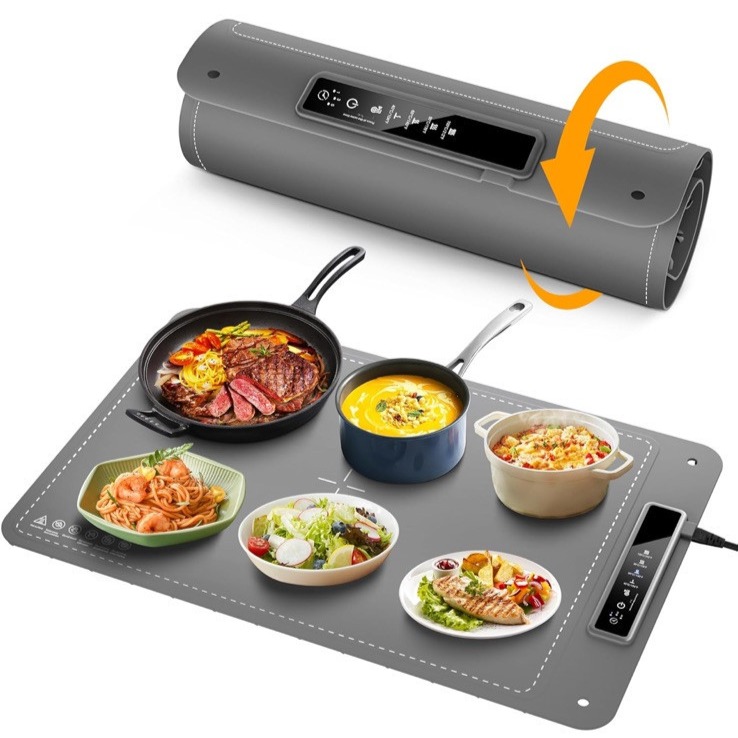 Food Warming Mat, Full Surface Heating, Electric Warming Tray for Buffets Party