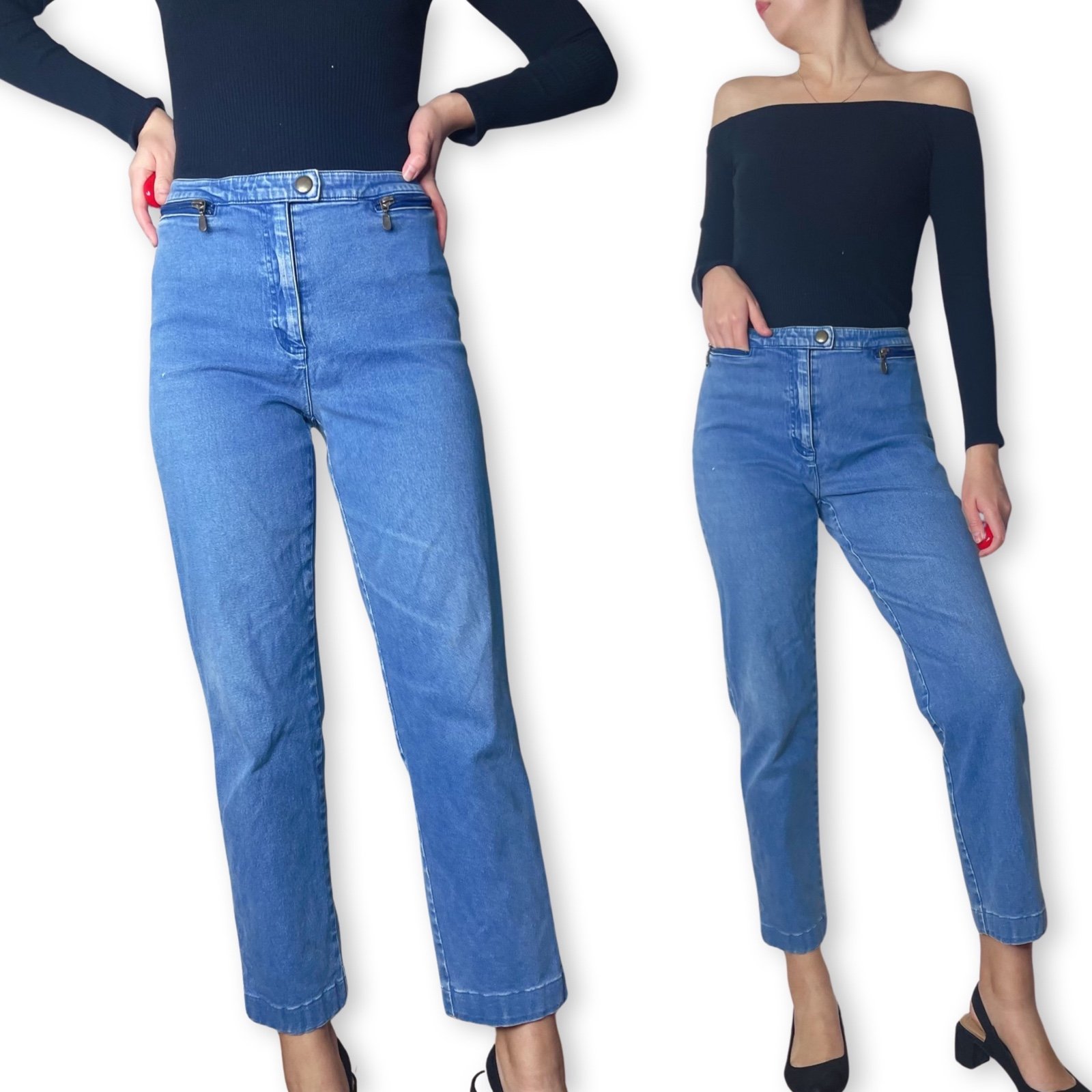 Vintage Charter Club Petite Highrise Tapered Jeans Size 6P