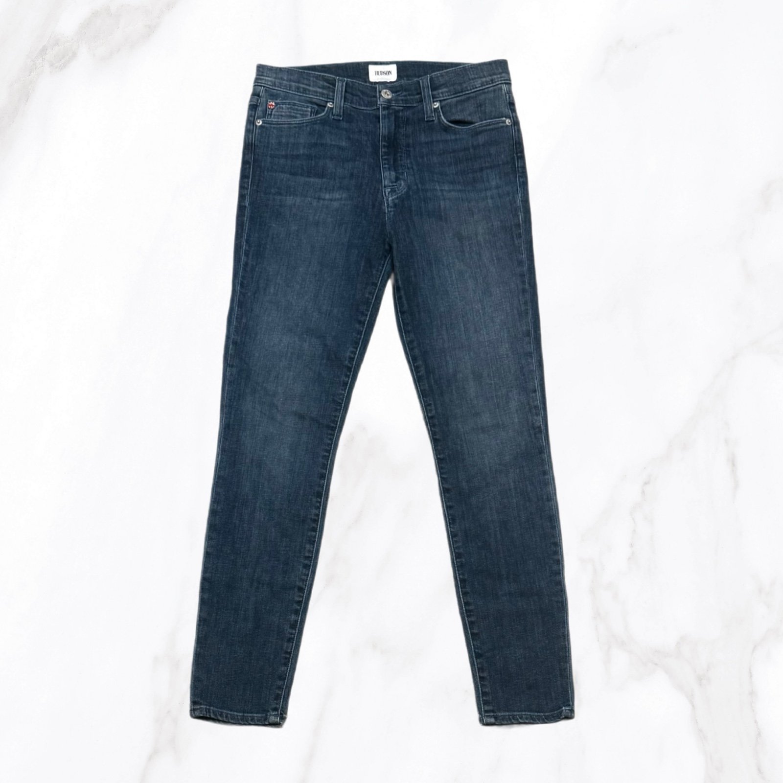 Hudson Women’s Blair High Rise Super Skinny Dark Wash 5 Pocket Jeans, Size 27