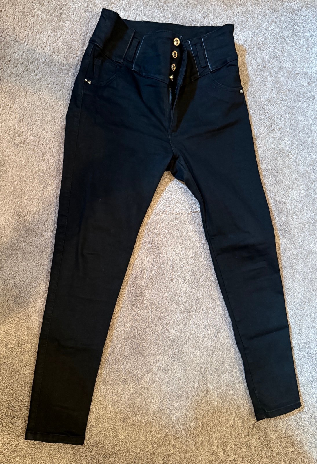 Black Colombian Jean Strech Size 14 Gently Used Butt Lift