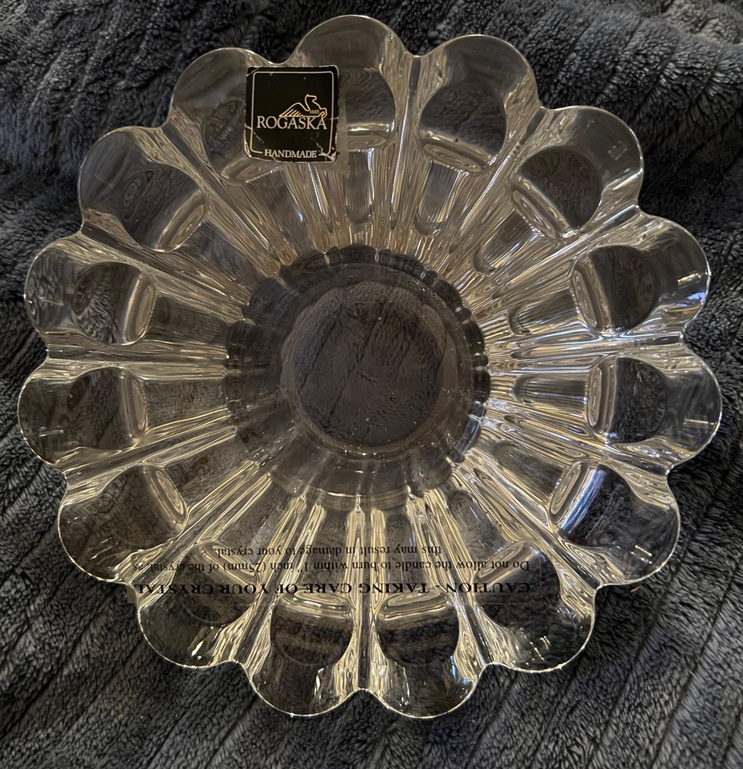 Miller Rogaska Lead Crystal Faceted Votive Candle Holder Stamped