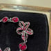 NWOT Gvenchy High End Red/Pink Crystal Flower Bracelet