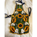 Traditional Mexican Floral Sunflower Calla Lily Embroidered Kitchen Apron