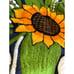 Traditional Mexican Floral Sunflower Calla Lily Embroidered Kitchen Apron