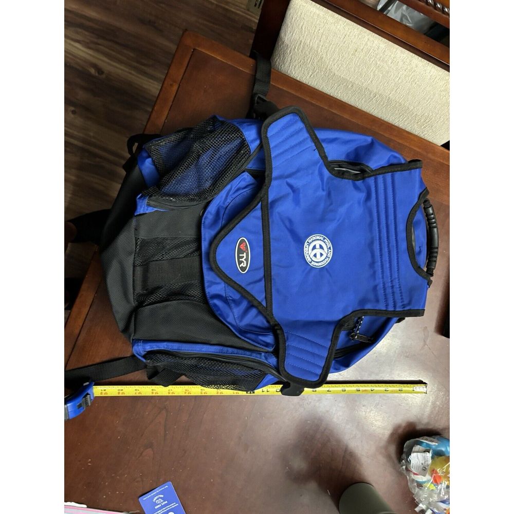 Tyr National Pool And Waterpark Lifeguard Backpack Blue/Black Swimming Sports