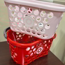 Target Toy Shopping Basket - Pink & Red