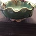 Pottery Frog Water Lilies Signed Planter/ Bowl
