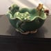 Pottery Frog Water Lilies Signed Planter/ Bowl