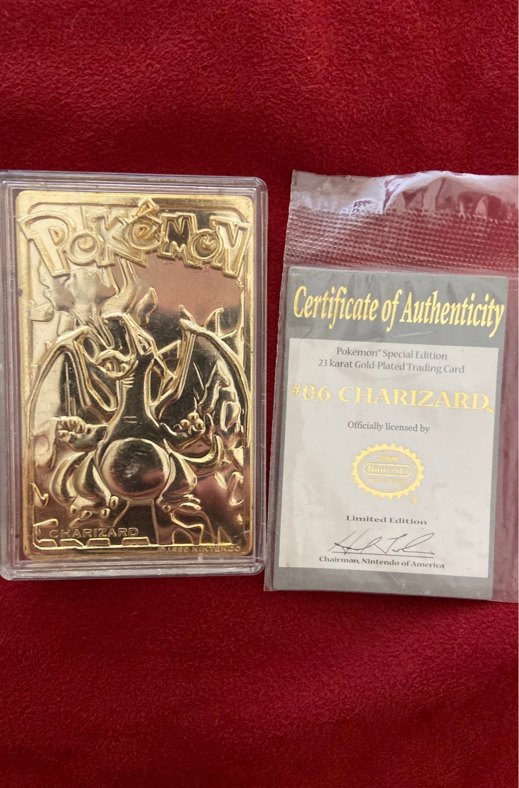 23kt gold plated charizard special editi