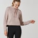 LULULEMON X BARRY'S HEATHERED RED DUST STRONGER AS ONE CROPPED HOODIE