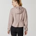 LULULEMON X BARRY'S HEATHERED RED DUST STRONGER AS ONE CROPPED HOODIE