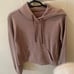 LULULEMON X BARRY'S HEATHERED RED DUST STRONGER AS ONE CROPPED HOODIE