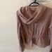 LULULEMON X BARRY'S HEATHERED RED DUST STRONGER AS ONE CROPPED HOODIE
